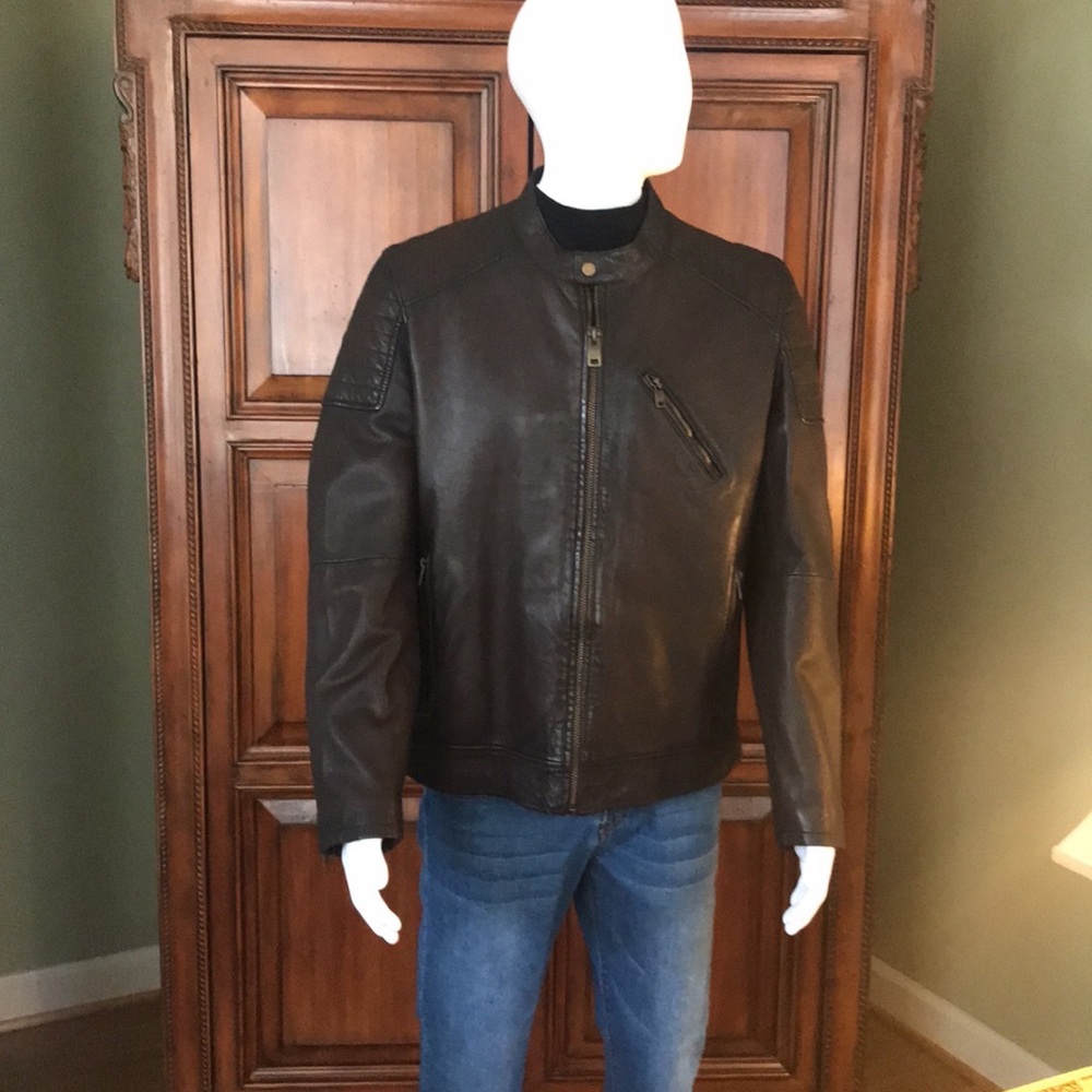 Wilson’s leather Men’s Jacket Large Brown - Picture 2 of 13